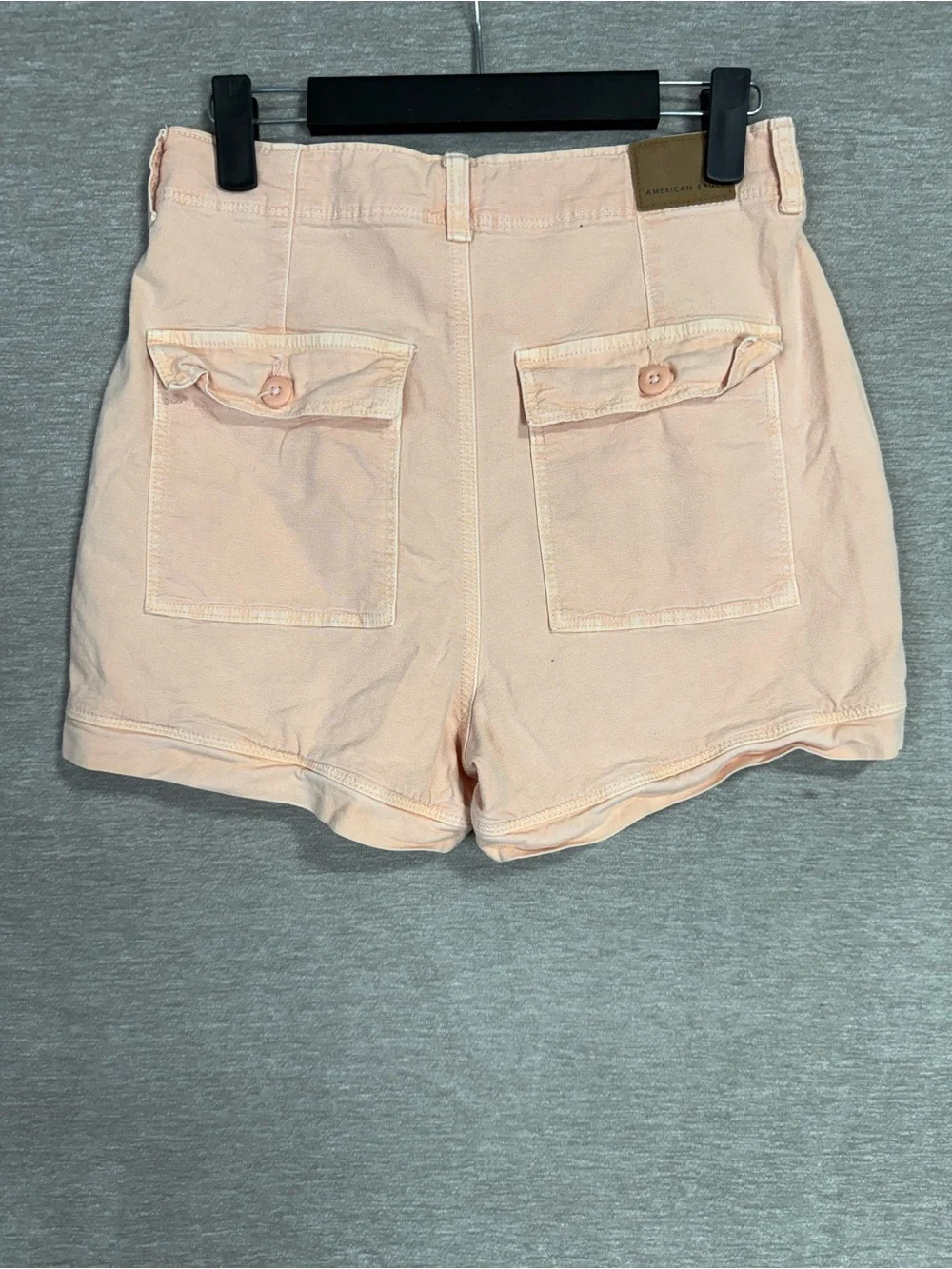 American Eagle Stretch Cargo Utility Shorts Size 4 Blush Pink